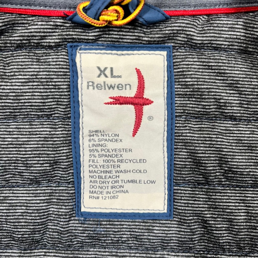 Relwen Windzip Vest Quilted Puffer Navy Blue Full Zip Snap Mens XL NEW M103407 - Picture 7 of 11